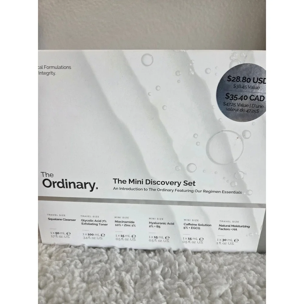 The Ordinary Mini Discovery Set 6-Piece Skincare Regimen Essentials Travel Kit